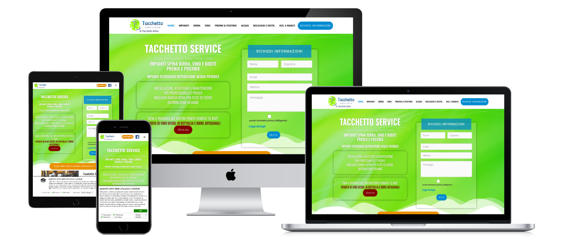 sito web Tacchetto Service ODV realizzato da Laura Bison in wordpress
